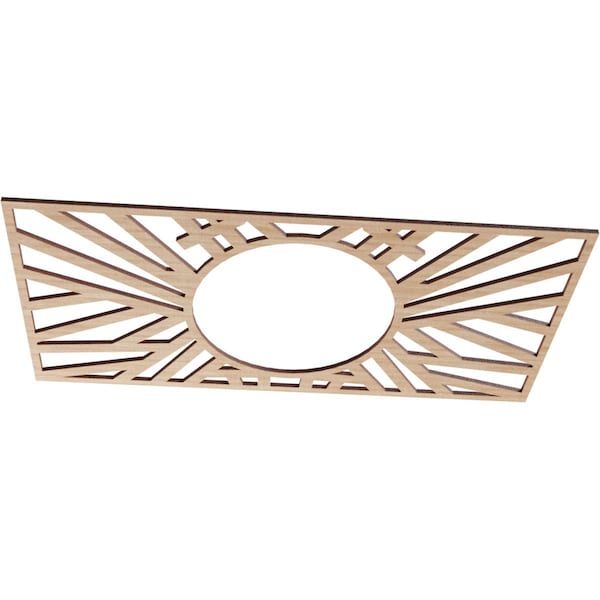 Hoover Wood Fretwork Pierced Ceiling Medallion, Alder, 32W X 16H X 11 7/8ID X 3/8T